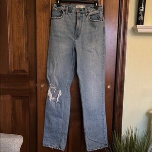 Distressed Blue Jeans